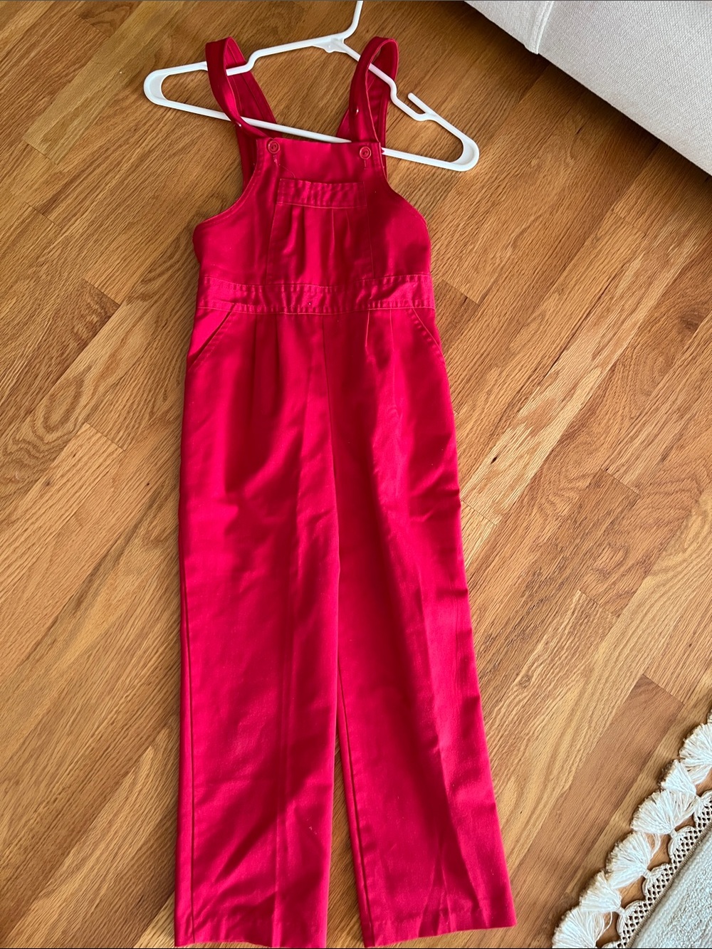 Vintage jcpenneys pink youth bibs overalls size 6